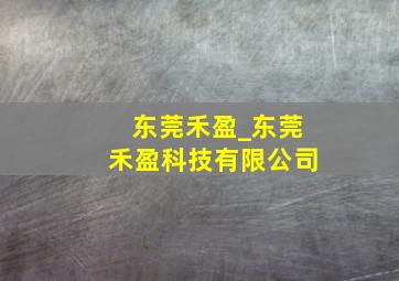 东莞禾盈_东莞禾盈科技有限公司