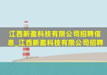 江西新盈科技有限公司招聘信息_江西新盈科技有限公司招聘